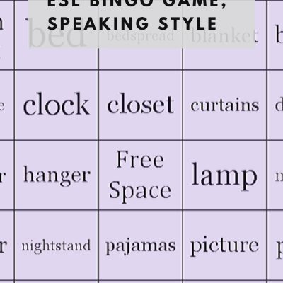 ESL Speaking Bingo | Conversation Bingo Game for Kids and Adults