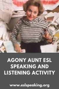 Agony Aunt ESL Activity for Giving Advice - ESL Speaking