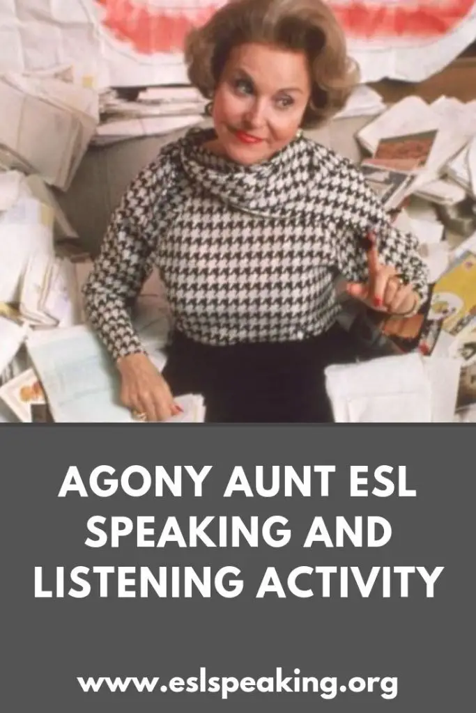 agony aunt ESL advice activity