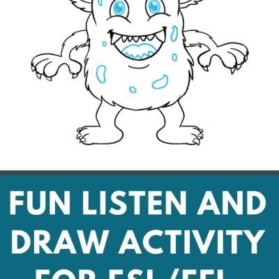 Draw a Picture While Someone Else is Talking | Fun ESL Speaking Activity