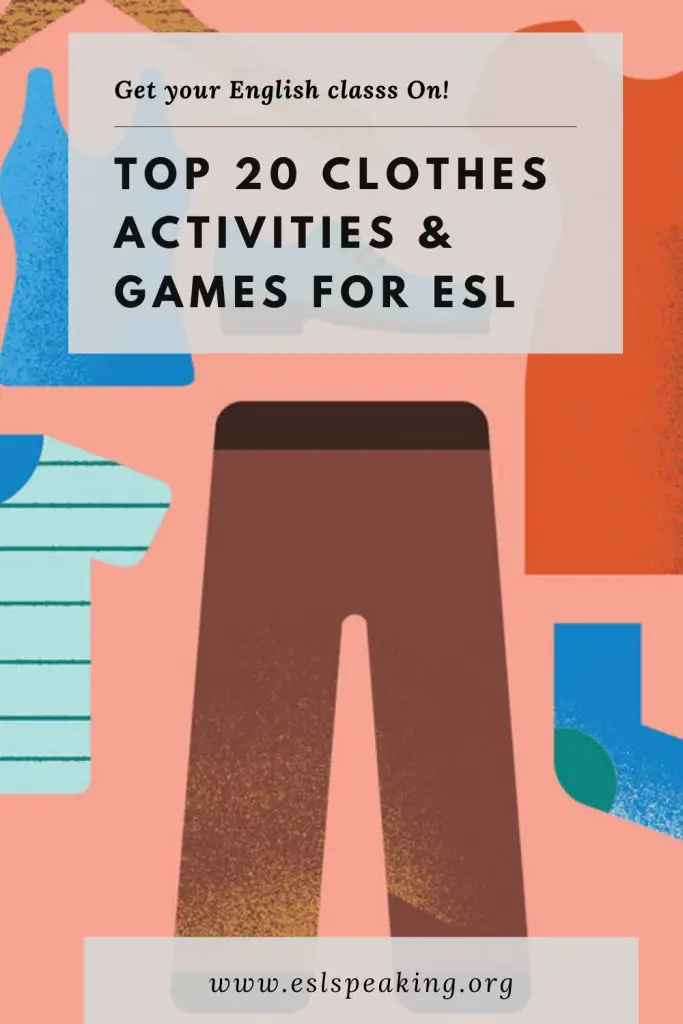 Clothes ESL Activities, Games, Lesson Plans and Worksheets