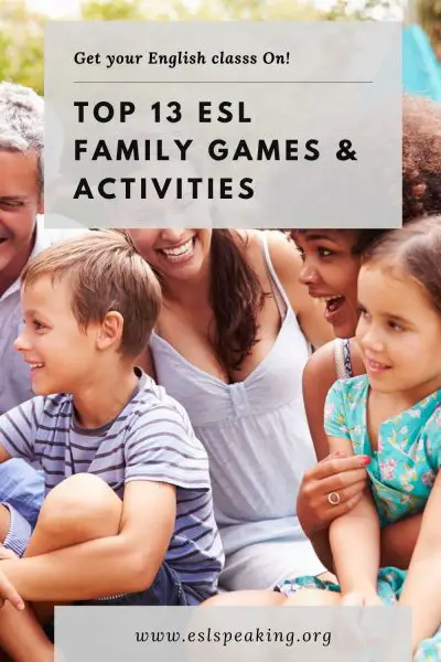 Family ESL Games, Activities, Worksheets, Lesson Plans & More