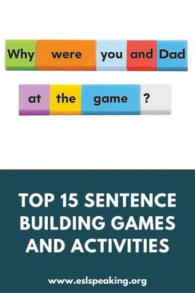 ESL Sentences Structure Games And Activities | Sentence Building