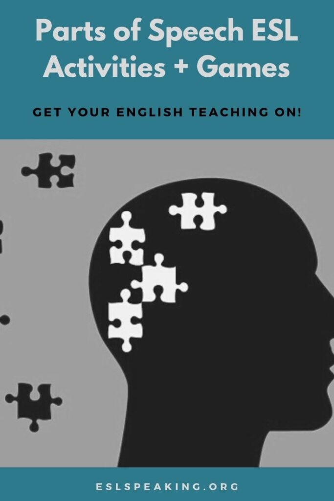 Parts of Speech Activities ESL | Adverbs, Articles, Nouns, Verbs