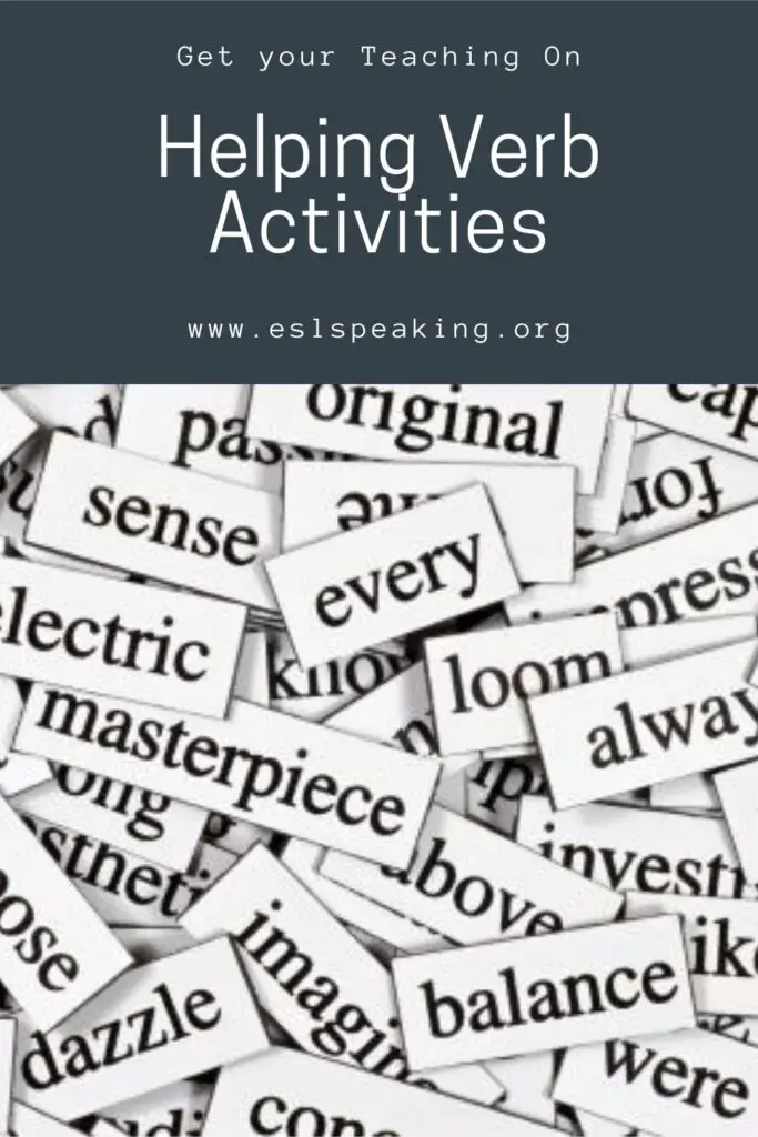 Helping Verb Games Activities Worksheets More For ESL EFL