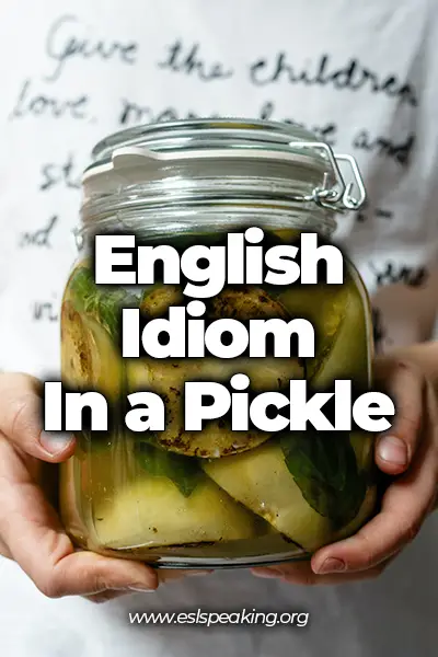 english idiom in a pickle