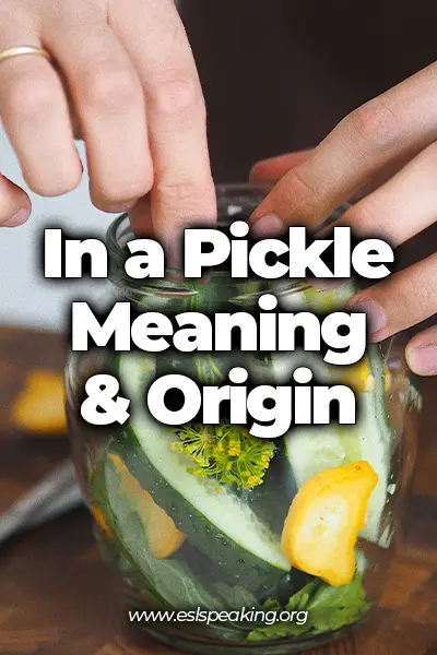 in a pickle meaning and origin