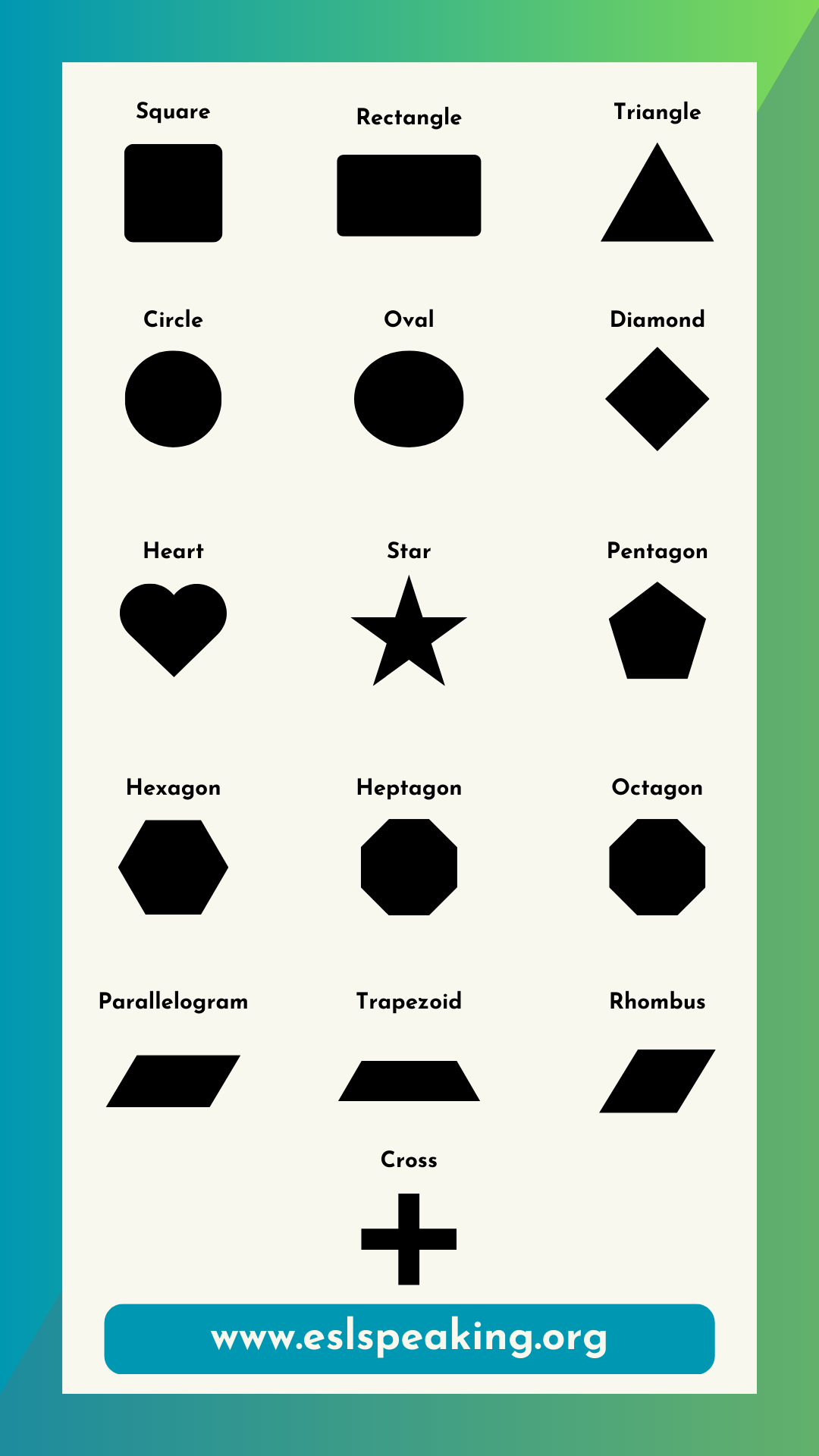 Names of Shapes in English (With Pictures) | Different Shapes