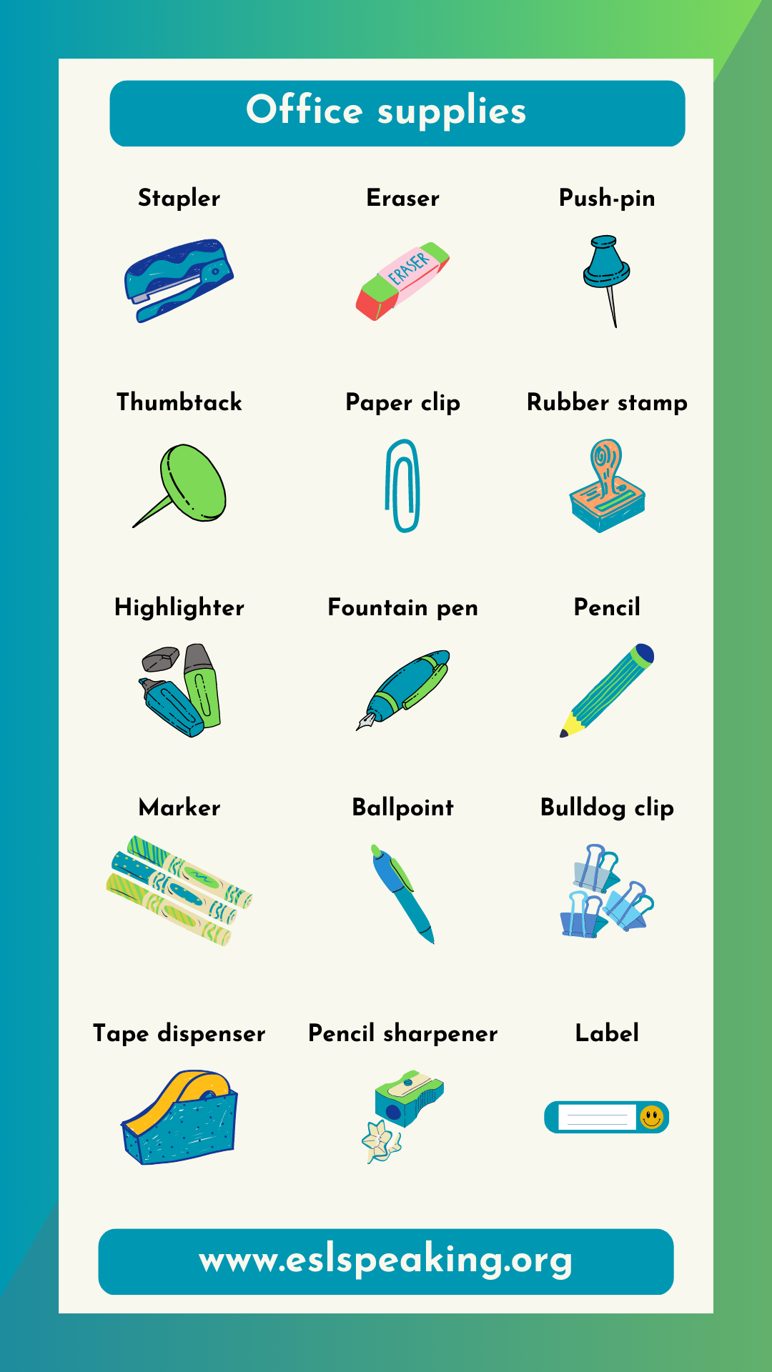 Office Supplies List Office Supplies List