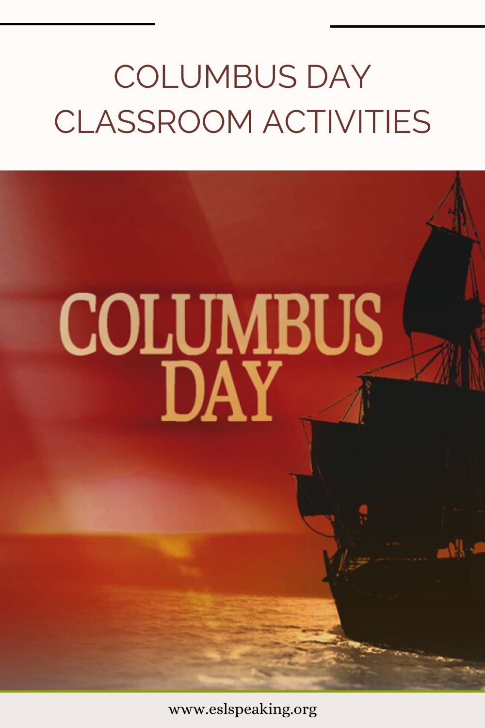 Columbus Day Activities, Games, and Lesson Plan Ideas - ESL Speaking