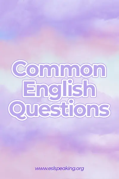 common english questions