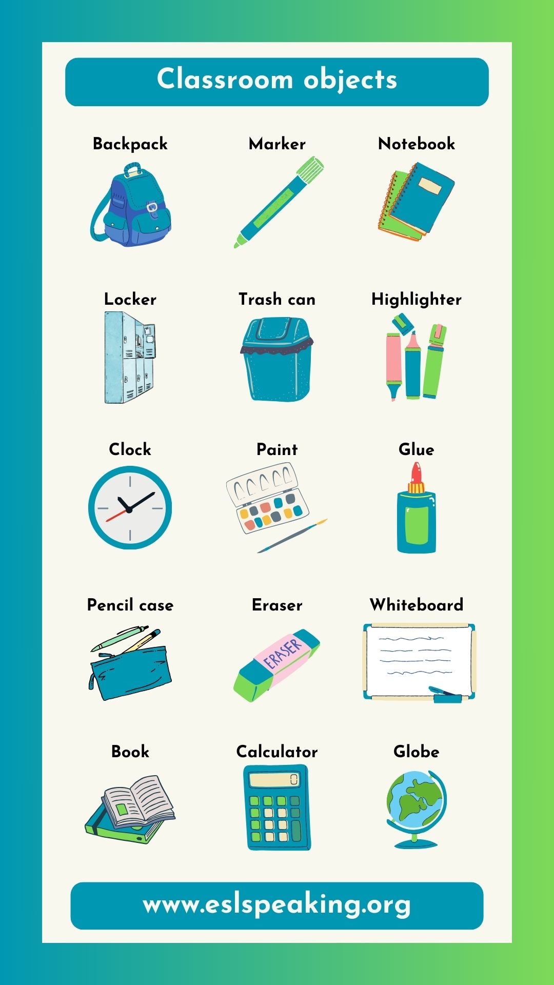 Classroom Things English Vocabulary With Images Classroom Things English Vocabulary With Images