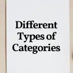 different types of categories
